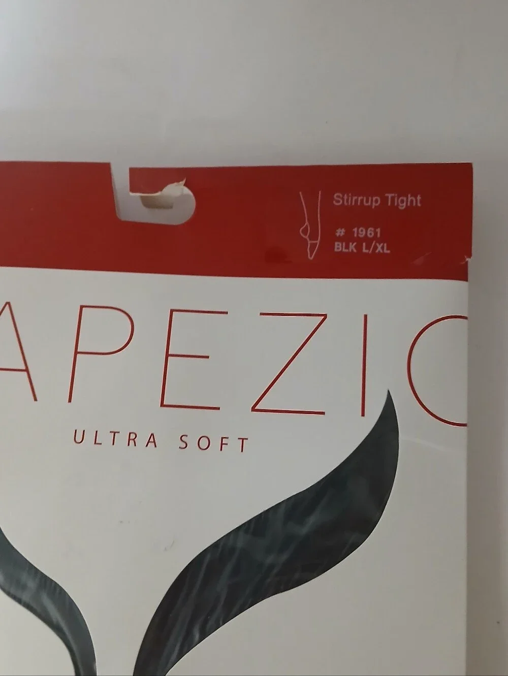 Capezio Black Ultra Soft Stirrup Tight Size L/XL